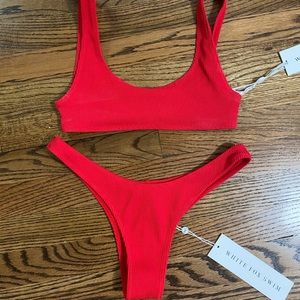 White Fox ribbed bikini